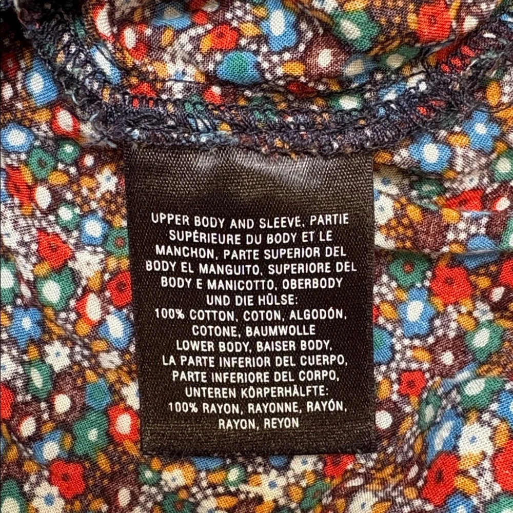 Anthropologie Postage Stamp chambray floral denim button down shirt longsleeve 4 - Picture 11 of 11